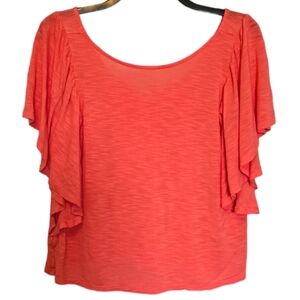 3/$15 Gap Pink Flutter Sleeve Blouse Size XS